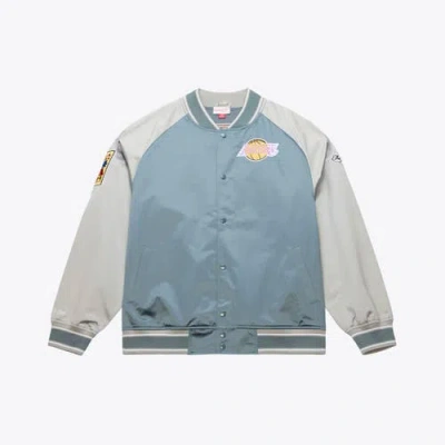 Mitchell & Ness Blue/silver Los Angeles Lakers Thunderstorm Lightweight Satin Full-snap Jacket