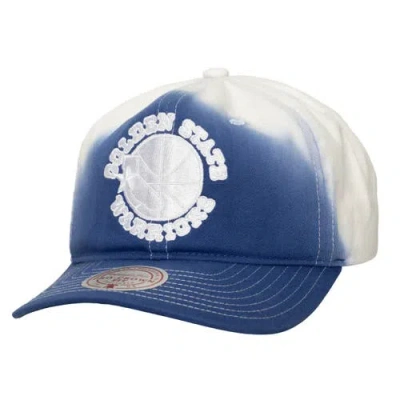 Mitchell & Ness Blue/white Golden State Warriors Dip Dye Pro Crown Adjustable Hat