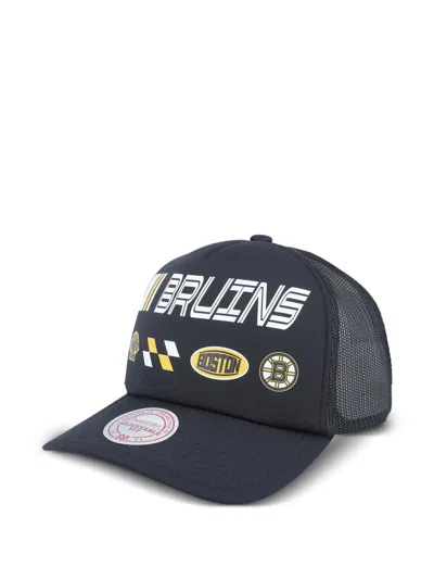 Mitchell & Ness Boston Bruins Speedway Trucker Cap In Blue