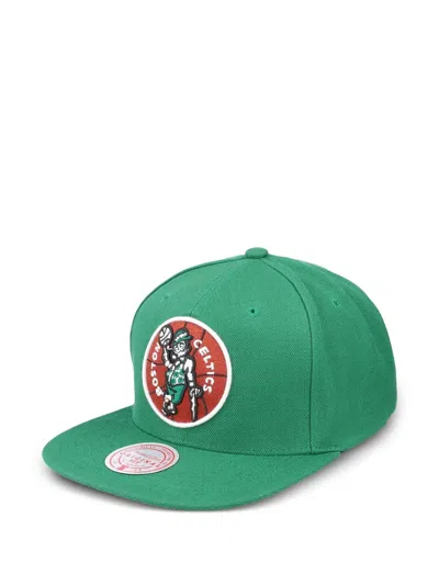 Mitchell & Ness Boston Celtics Embroidered Cap In Green