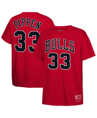 Mitchell & Ness Boys' And Girls' Chicago Bulls Scottie Pippen Hardwood Classics T-shirt In Red