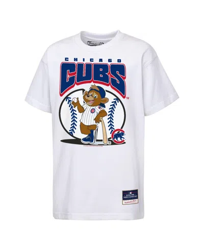 Mitchell & Ness Kids' Boys' And Girls' Chicago Cubs Mascot Mania T-shirt In White
