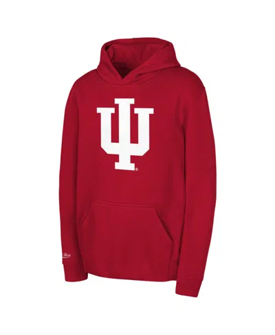 Mitchell & Ness Kids' Boys' And Girls' Indiana Hoosiers Throwback Fleece-lined Hoodie In Red
