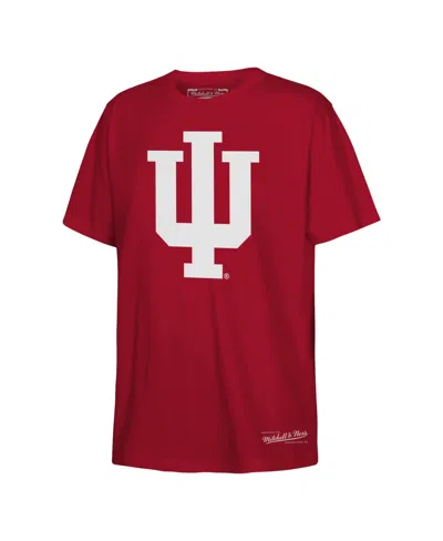 Mitchell & Ness Kids' Boys' And Girls' Indiana Hoosiers Throwback Screen Print T-shirt In Red