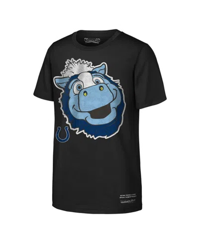 Mitchell & Ness Kids' Boys' And Girls' Indianapolis Colts Big Face Crewneck T-shirt In Black