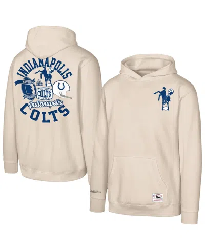 Mitchell & Ness Kids' Boys' And Girls' Indianapolis Colts Sport Magnet Screen-print Pullover Hoodie In Neutral