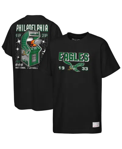 Mitchell & Ness Kids' Boys' And Girls' Philadelphia Eagles Retro Arcade T-shirt In Black
