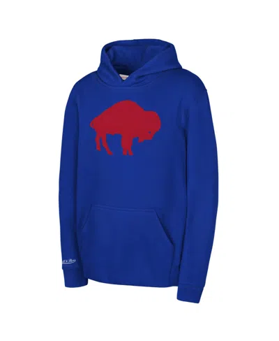 Mitchell & Ness Kids' Boys' And Girls' Retro Logo Fleece-lined Hoodie In Blue