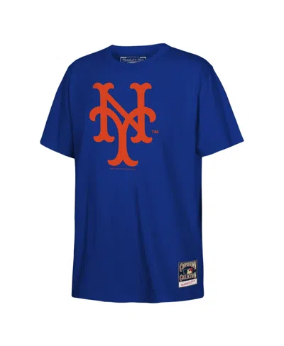 Mitchell & Ness Kids' Boys' And Girls' Retro Logo Screen Print T-shirt In Blue