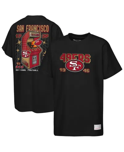 Mitchell & Ness Kids' Boys' And Girls' San Francisco 49ers Retro Arcade T-shirt In Black
