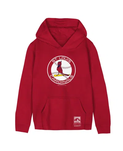 Mitchell & Ness Kids' Boys' And Girls' St. Louis Cardinals Retro Logo Fleece-lined Hoodie In Red