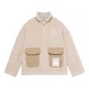 Mitchell & Ness Branded Sherpa Fleece Jacket 'off White' In Black
