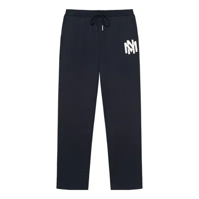 Mitchell & Ness Branded Sweatpants 'black' In Blue