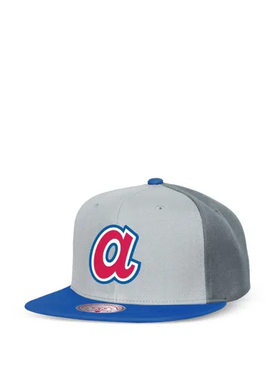 Mitchell & Ness Braves Colourblock Cap In Gray