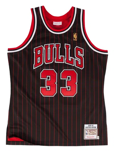 Mitchell & Ness Bulls 1996 Scottie Pippen Jersey In Red
