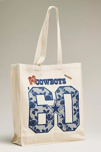 Mitchell & Ness Canvas Nfl Team Tote Bag In Blue