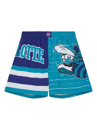 Mitchell & Ness Charlotte Hornets Jumbotron 3.0 Shorts In Blue