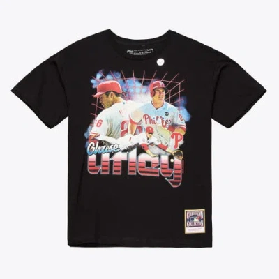Mitchell & Ness Chase Utley Black Philadelphia Phillies Legendary Collage Player T-shirt