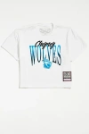 Mitchell & Ness Cheyney University X  Uo Exclusive Wolves Cropped Tee In White, Women's At Urban Outf In White