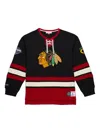Mitchell & Ness Chicago Blackhawks Heritage Pullover In Black