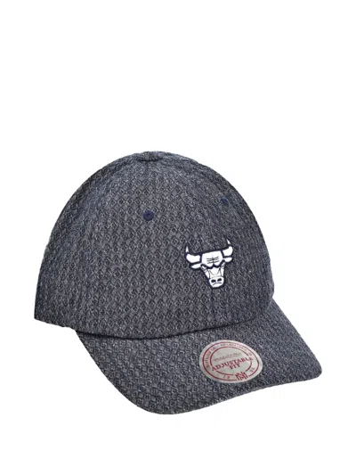 Mitchell & Ness Chicago Bulls Reverse Baseball Hat In Gray