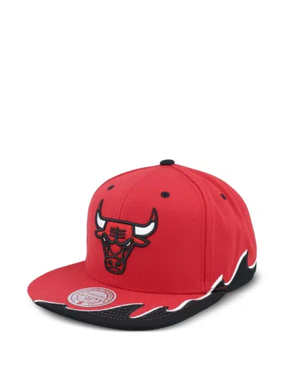 Mitchell & Ness Chicago Bulls Rising Tide Og Cap In Red