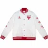 Mitchell & Ness Chicago Bulls S. O.u. L Cherry Bomb Jacket In White In White
