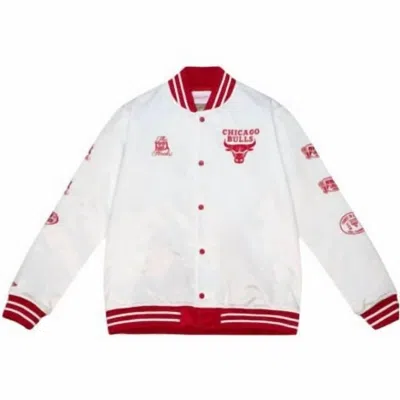 Mitchell & Ness Chicago Bulls S. O.u. L Cherry Bomb Jacket In White