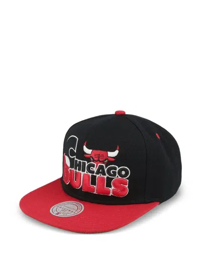 Mitchell & Ness Chicago Bulls Text Stack 1 Og Cap In Black