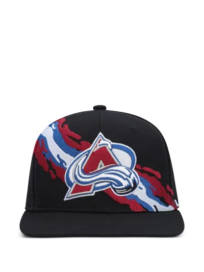 Mitchell & Ness Colorado Avalanche Nhl Vintage Paintbrush Snapback Cap In Black