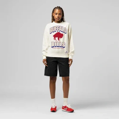 Mitchell & Ness Cream Buffalo Bills Tonal Arch Sweatshirt In White