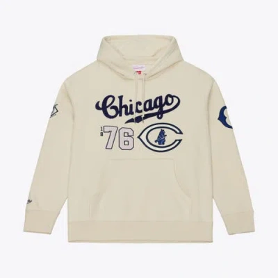 Mitchell & Ness Cream Chicago Cubs Yacht Rock Fleece Hoodie In Neutral