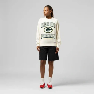 Mitchell & Ness Cream Green Bay Packers Tonal Arch Sweatshirt In White
