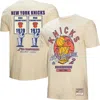 Mitchell & Ness Cream New York Knicks Hardwood Classics Champions Vintage T-shirt In Neutral