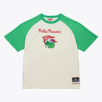 Mitchell & Ness Cream Philadelphia Phillies Raglan Boyfriend T-shirt In White