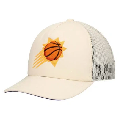 Mitchell & Ness Cream Phoenix Suns Trucker Adjustable Hat In Neutral