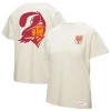 Mitchell & Ness Women's Cream Tampa Bay Buccaneers 50th Season Pirate Oversized Boyfriend T-shirt In White
