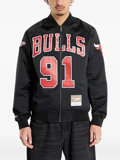 Mitchell & Ness Dennis Rodman Chicago Bulls Jacket In Black