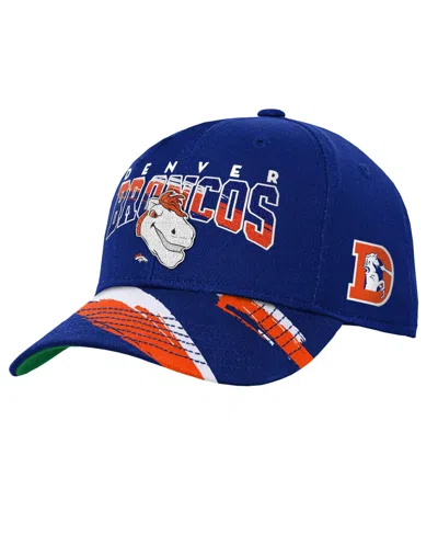 Mitchell & Ness Kids' Denver Broncos Big Head Pro Crown Snapback Baseball Cap In Blue