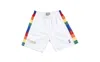 Mitchell & Ness Denver Nuggets Men's Swingman Shorts In White,rainbow