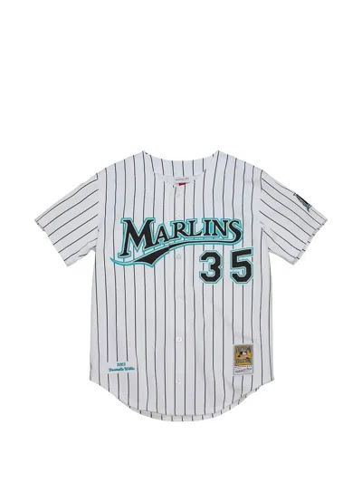 Mitchell & Ness Dontrelle Willis Florida 2003 Marlins Striped-pattern Shirt In White