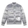 Mitchell & Ness Down Jacket 'silver' In Metallic