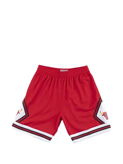 MITCHELL & NESS ELASTICATED GRAPHIC-PRINT SHORTS