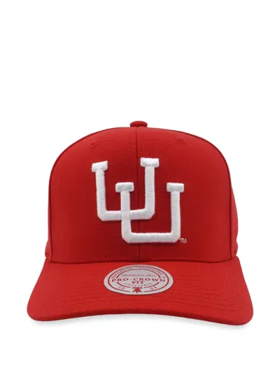 Mitchell & Ness Embroidered Baseball Cap In Red