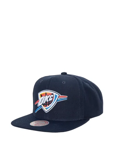 Mitchell & Ness Embroidered Baseball Cap In Blue
