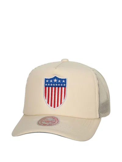 Mitchell & Ness Flag-embroidery Baseball Cap In Neutral