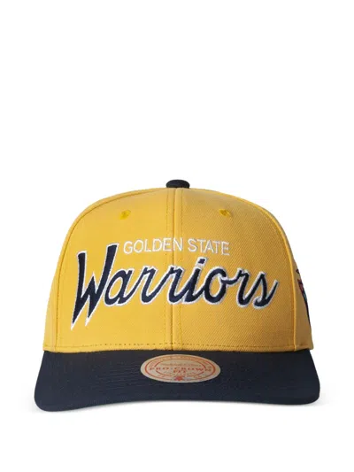 Mitchell & Ness Golden State Warriors 2.0 Baseball Cap In Yellow