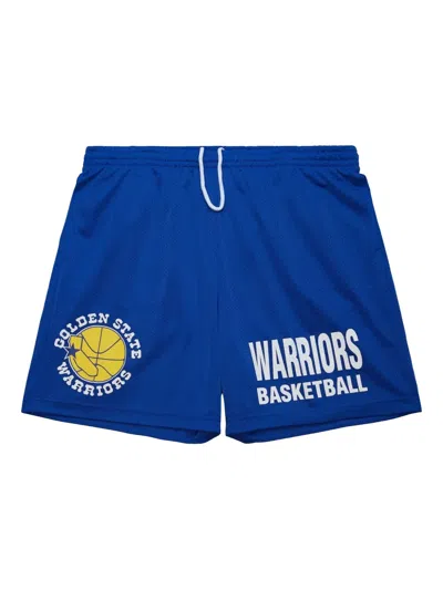 Mitchell & Ness Golden State Warriors Hardwood Classics Gameday Shorts In Blue