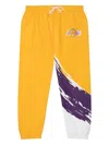Mitchell & Ness Graphic-detail Track Pants In Yellow