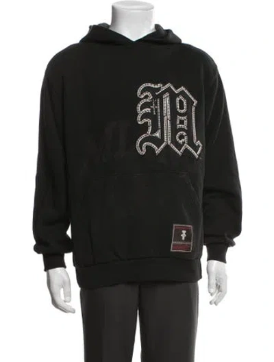 Pre-owned Mitchell & Ness Graphic Print Crew Neck Hoodie In Black